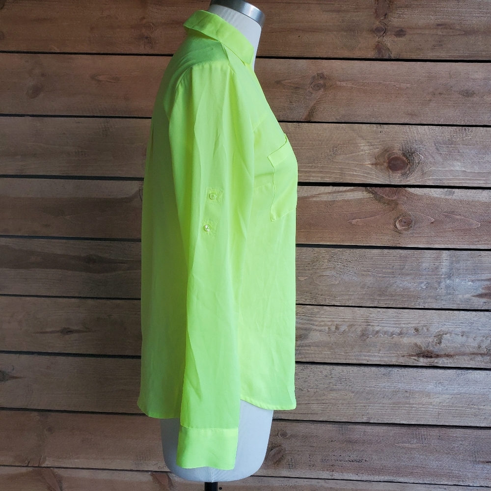 🤏 EXPRESS Highlighter yellow button up - image 6